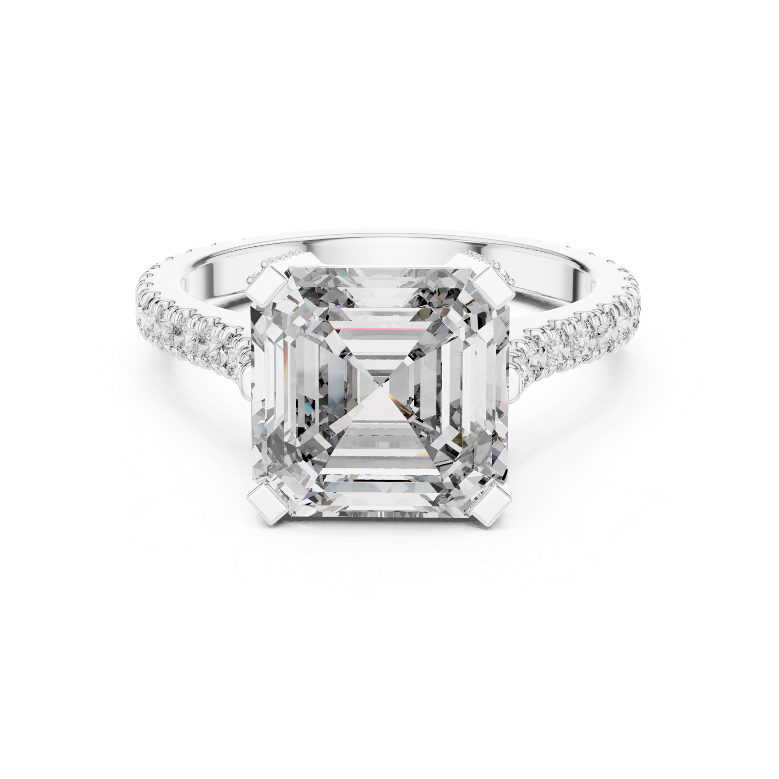 Gold Ring DDLR-194, White Gold, view 4