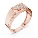 Gold Ring LR-01 (27), Rose Gold, view 2