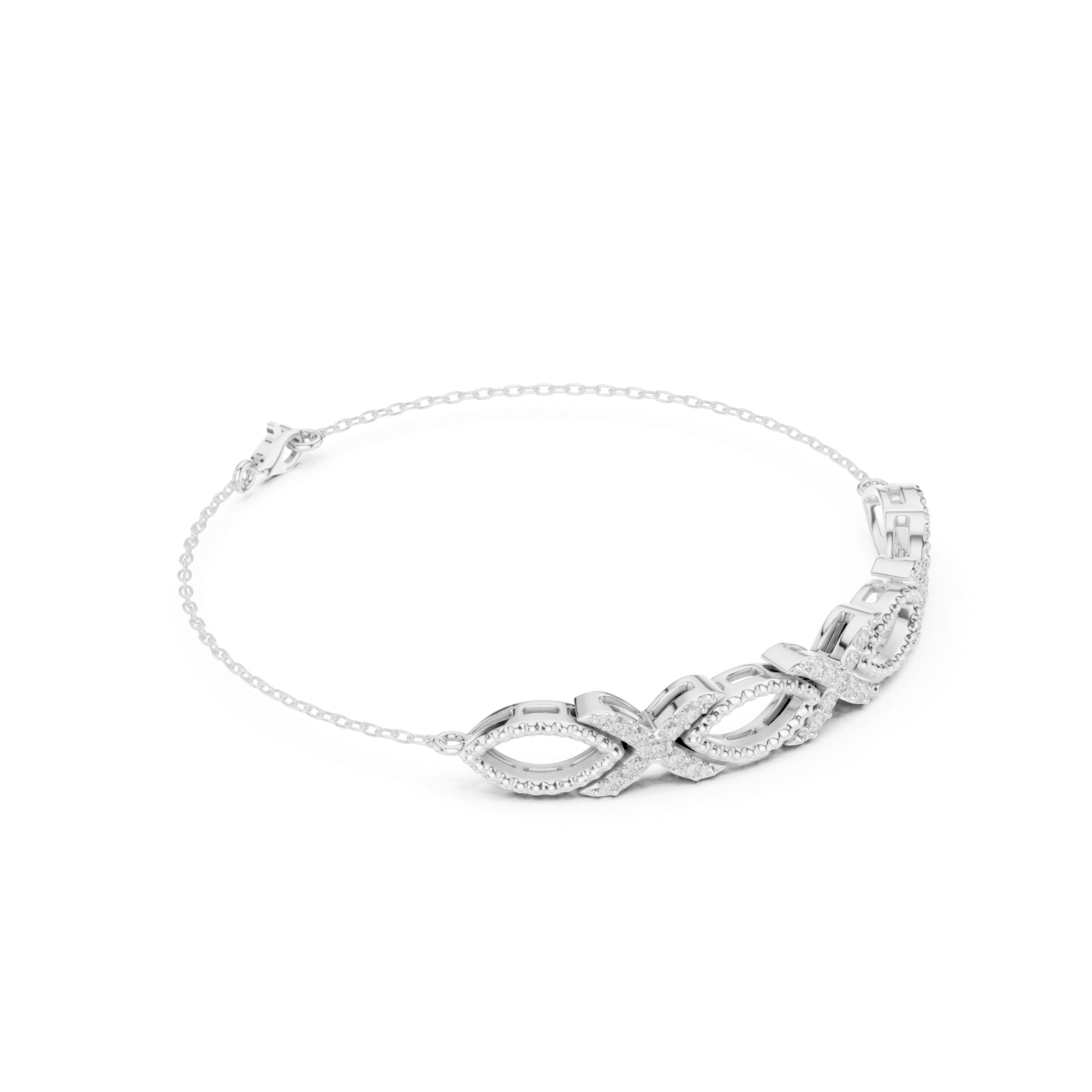 Gold Bracelet SBWB (30), White Gold, view 1
