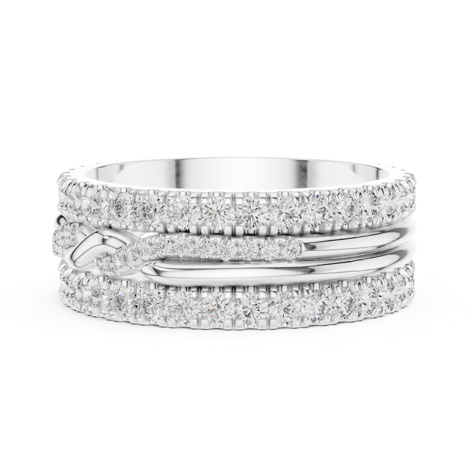 Gold Ring DDLR-234, White Gold, view 3