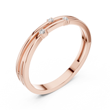 Gold Ring DDLR-709, Rose Gold, view 2