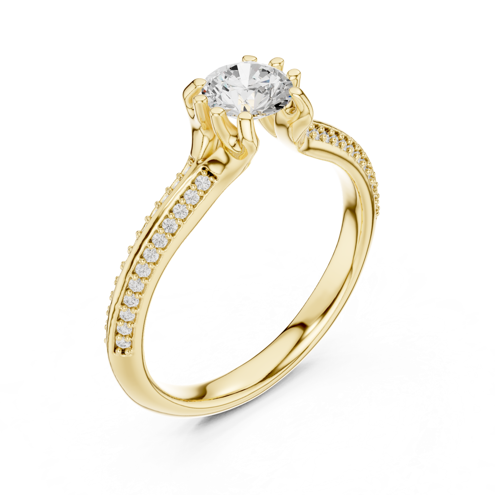 Gold Ring LR-0331, Yellow Gold, view 2