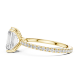 Gold Jewelry L36-16, Radiant center stone, Yellow Gold, view 3