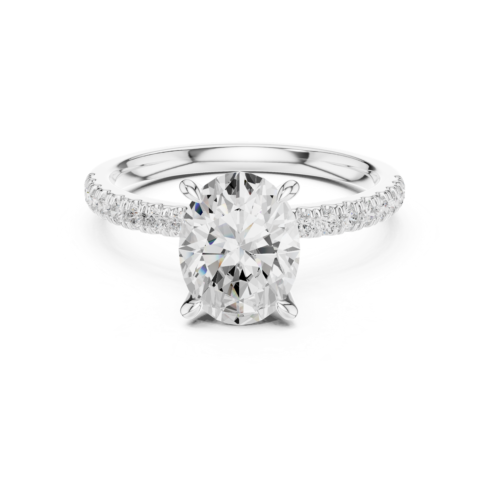 Gold Ring DDLR-1013, White Gold, view 4