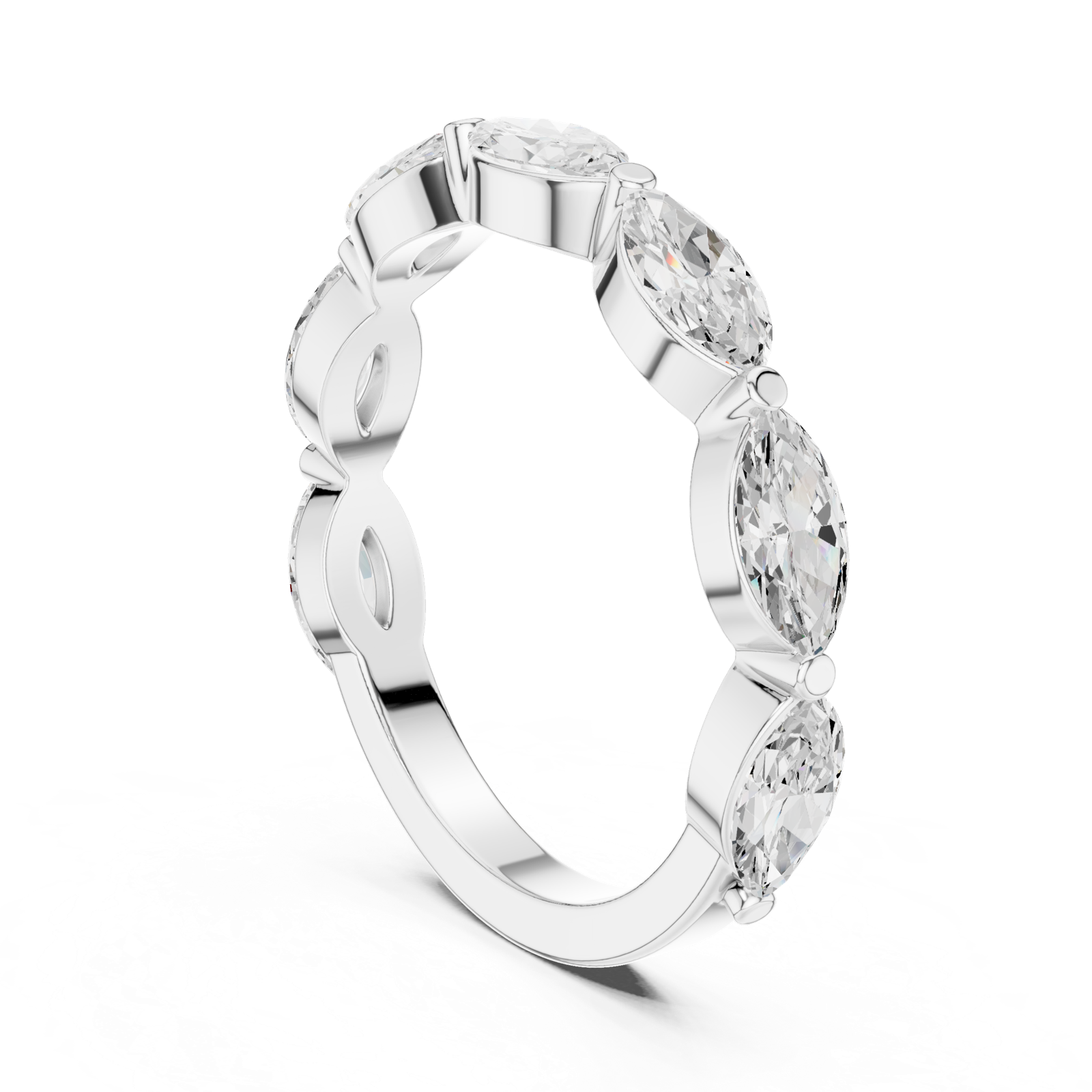 Gold Ring DDLR-379, White Gold