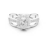 Gold Ring DDLR-486, White Gold, view 4