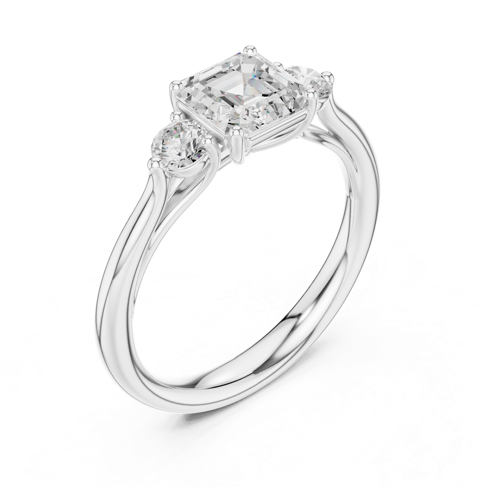 Gold Ring DDLR-724, White Gold, view 2