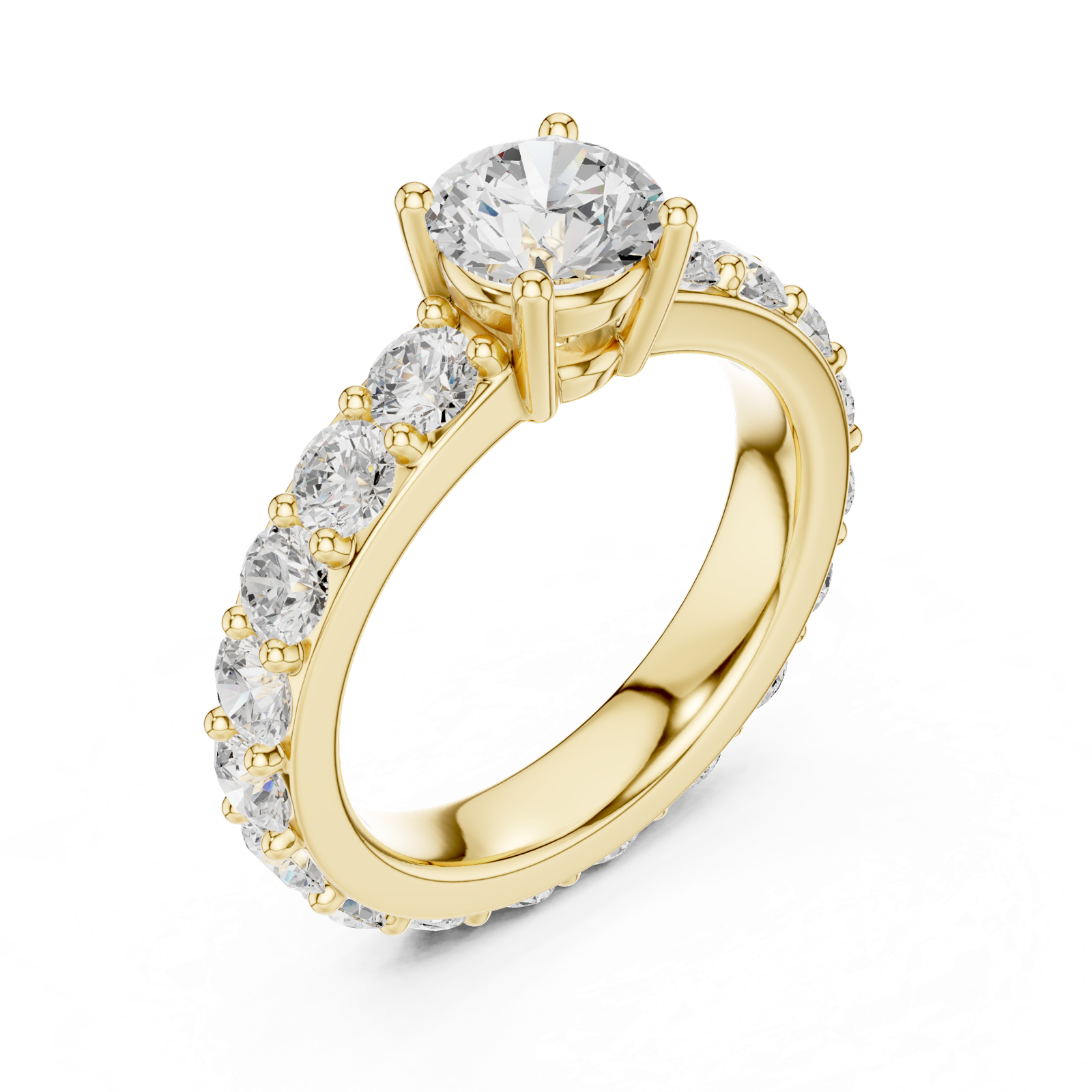 Gold Ring DDLR-654, Yellow Gold, view 2