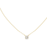 14K Solid Gold Lab Diamond Solitaire Pendant Necklace, Yellow Gold, view 1