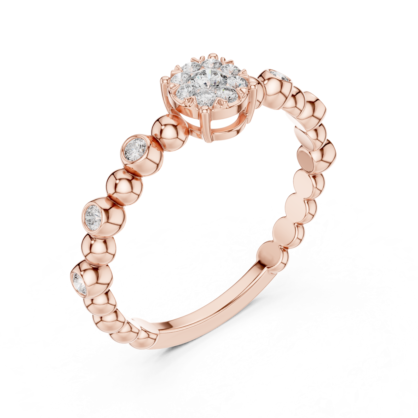 Gold Ring 19-120010L, Rose Gold, view 2