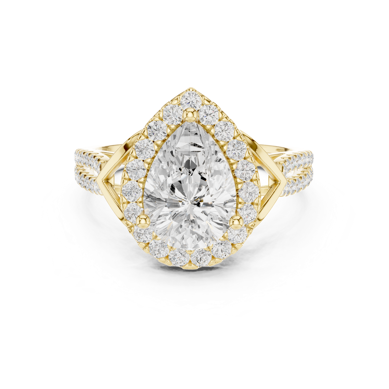 Gold Ring DDLR-397, Yellow Gold, view 4
