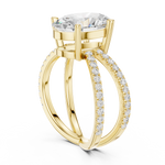Gold Jewelry L36-25, Oval center stone, Yellow Gold, view 1