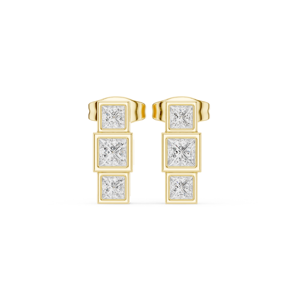 Gold Earrings SBER(25), Yellow Gold