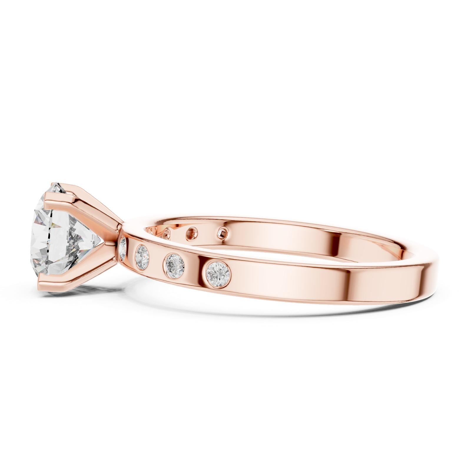 Gold Ring DDLR-189, Rose Gold, view 3