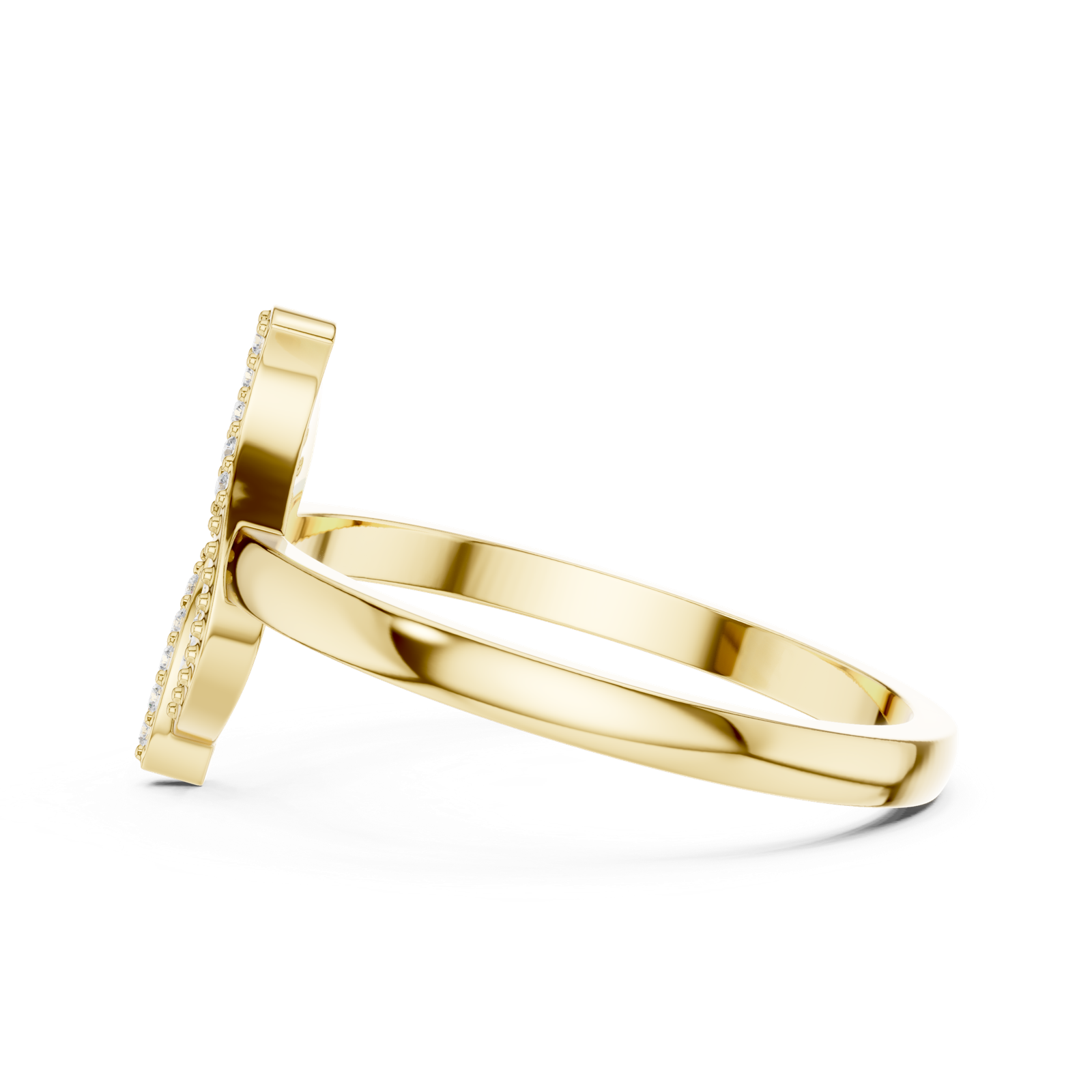 Gold Ring DDLR-663, Yellow Gold, view 3
