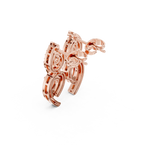 14K Solid Gold Lab Diamond Drop Earrings, Rose Gold, view 2