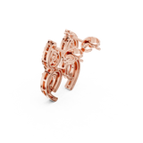 14K Solid Gold Lab Diamond Drop Earrings, Rose Gold, view 2