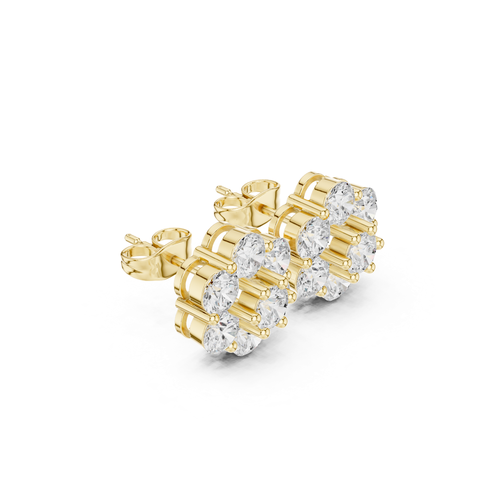 Gold Earrings ALJER-486, Yellow Gold, view 1
