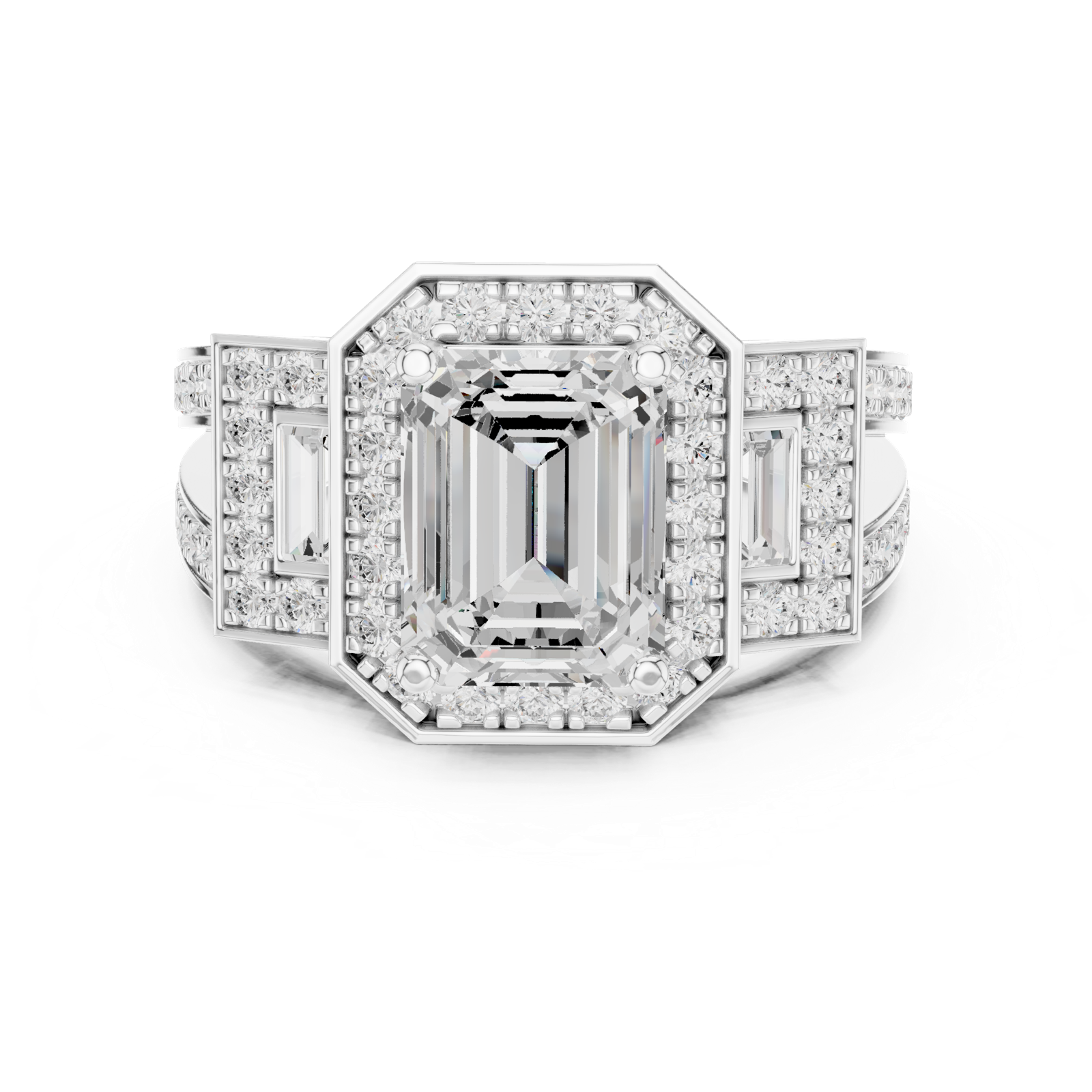 Gold Ring DDLR-266, White Gold, view 4