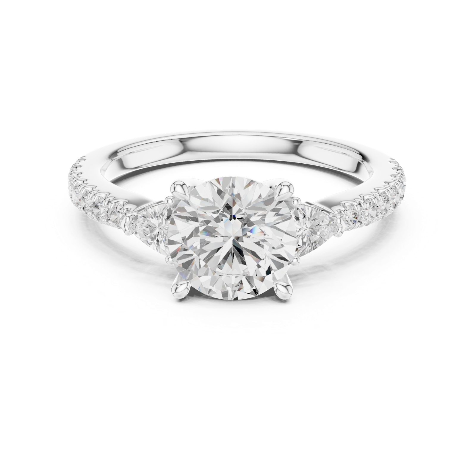 Gold Ring DDLR-897, White Gold, view 4