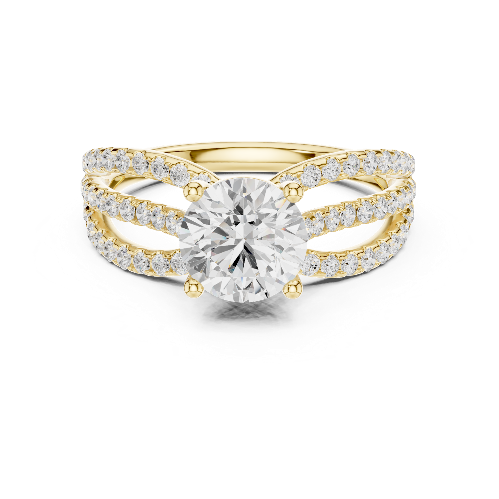 Gold Ring DDLR-676, Yellow Gold, view 4