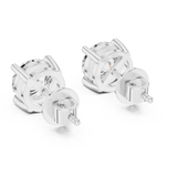 Gold Earrings ER-0016, White Gold, view 3