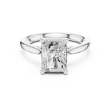 Gold Ring DDLR-163, Radiant center stone, White Gold, view 4