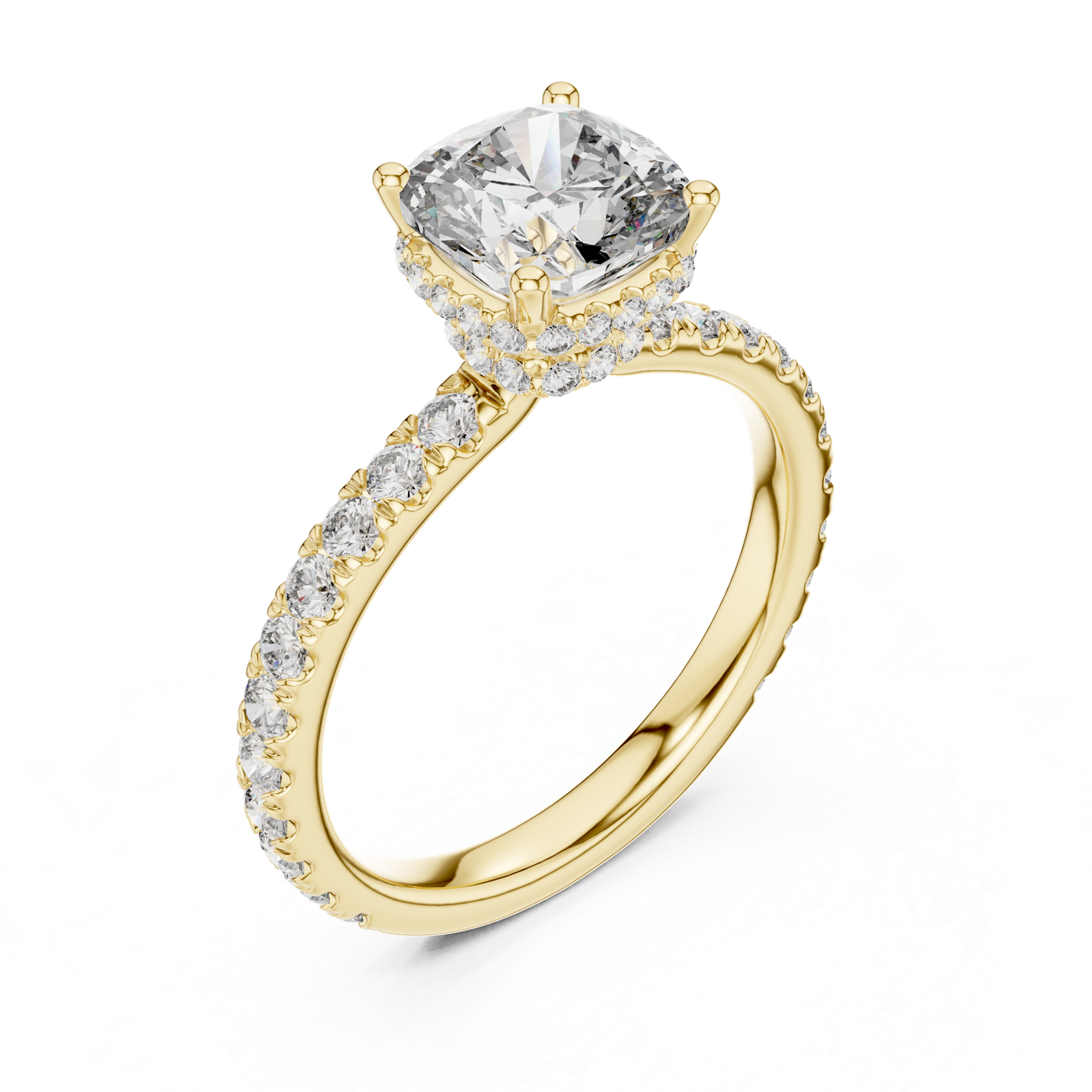 Gold Ring DDLR-165, Yellow Gold, view 2