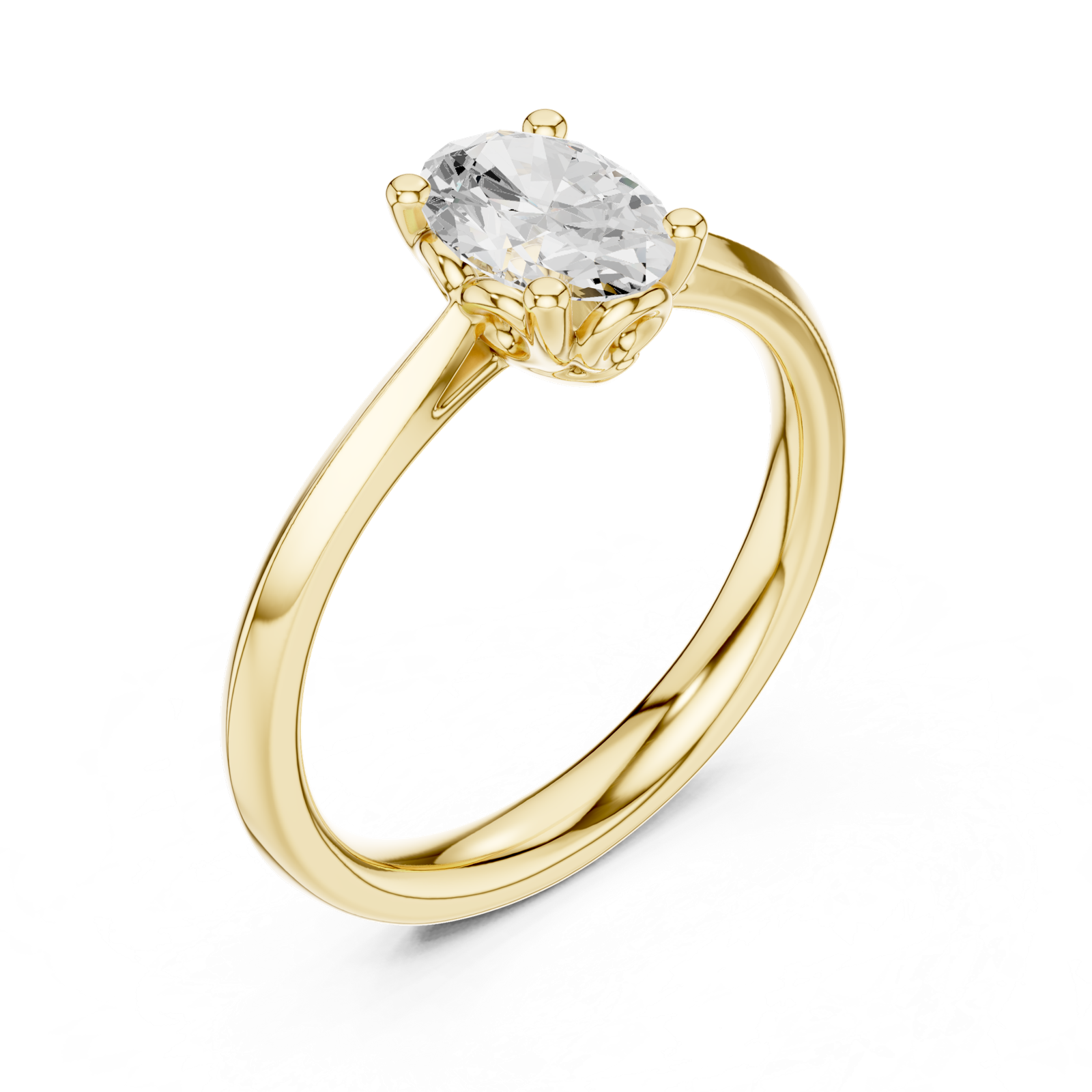 Gold Ring DDLR-573, Yellow Gold, view 2