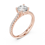 Gold Ring DDLR-634, Rose Gold, view 2