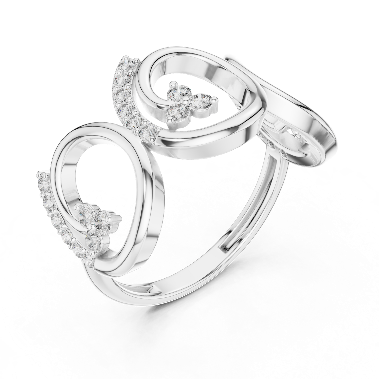 Gold Ring GHFTG, White Gold, view 2