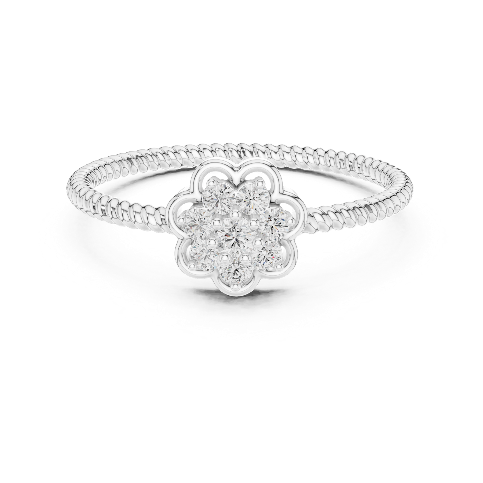 Gold Ring LR-01 (97), White Gold, view 4