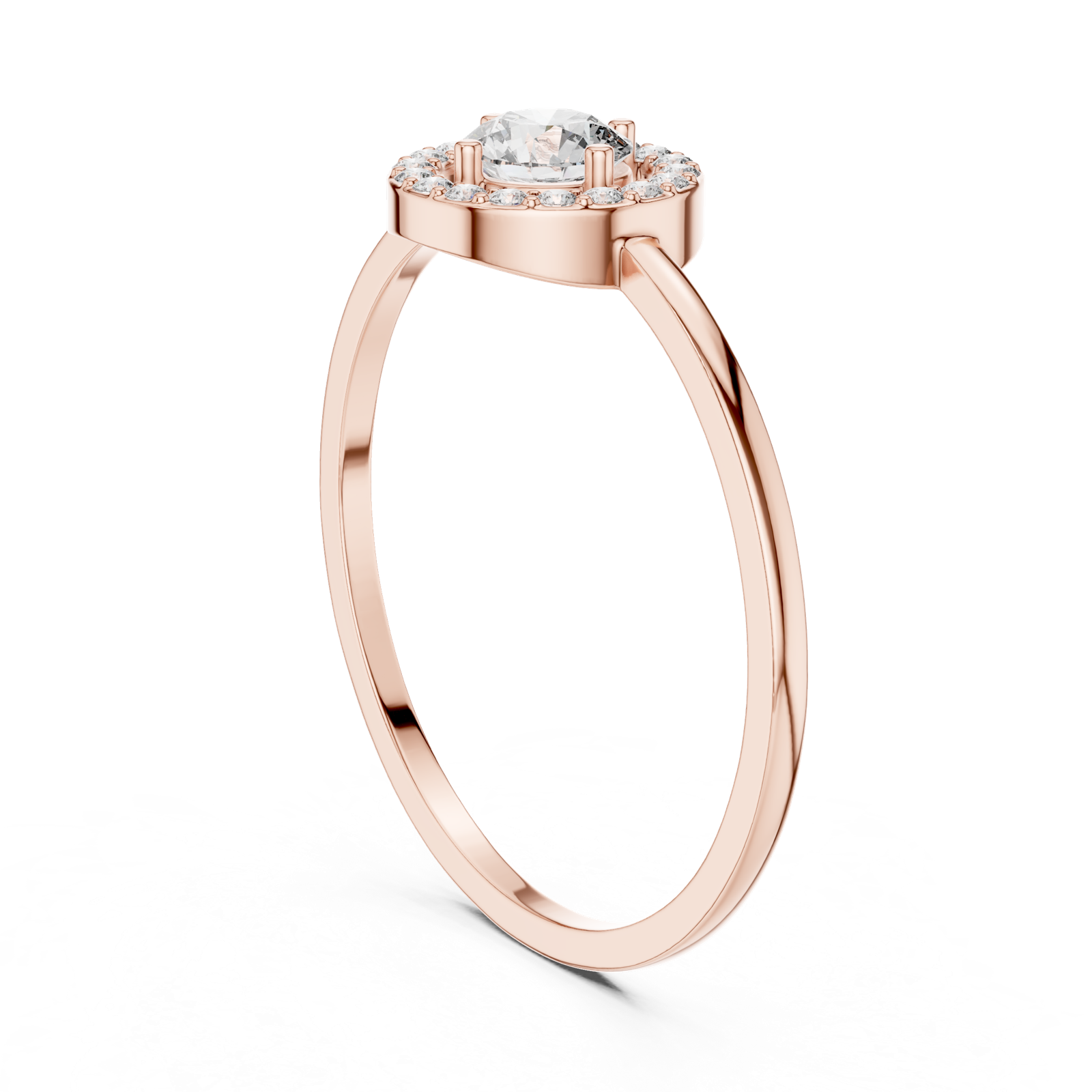 Gold Ring DR-6162, Rose Gold, view 1