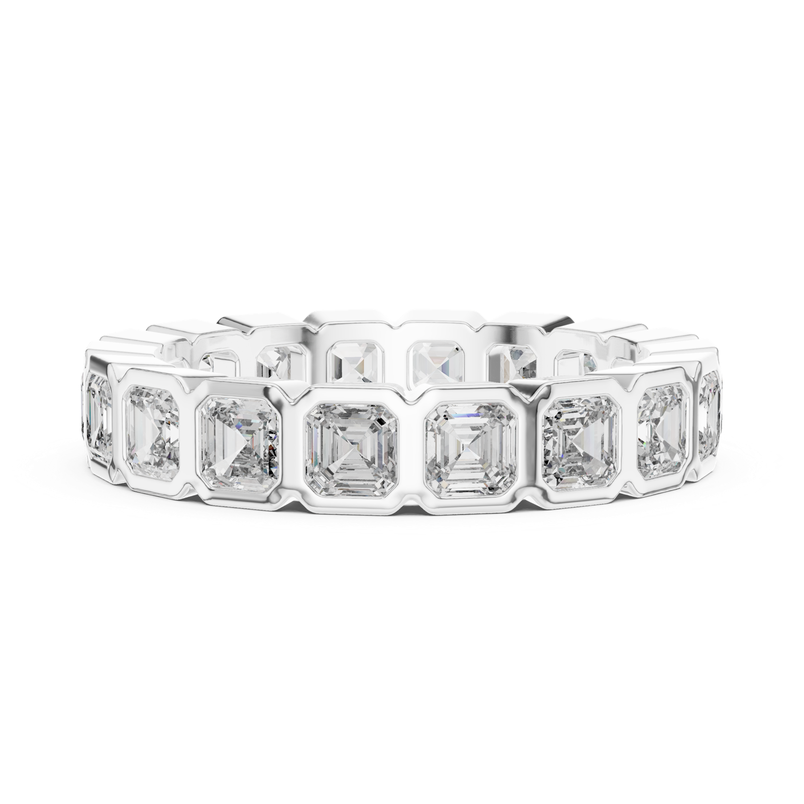 Gold Ring DDLR-219, White Gold, view 3