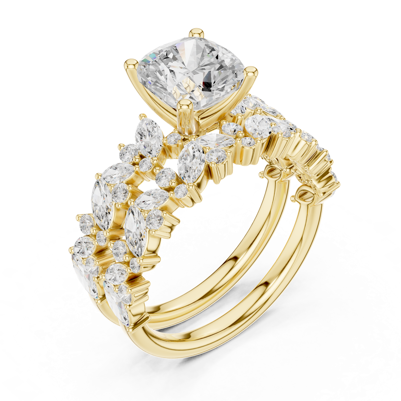 Gold Ring DDLR-941, Yellow Gold, view 2