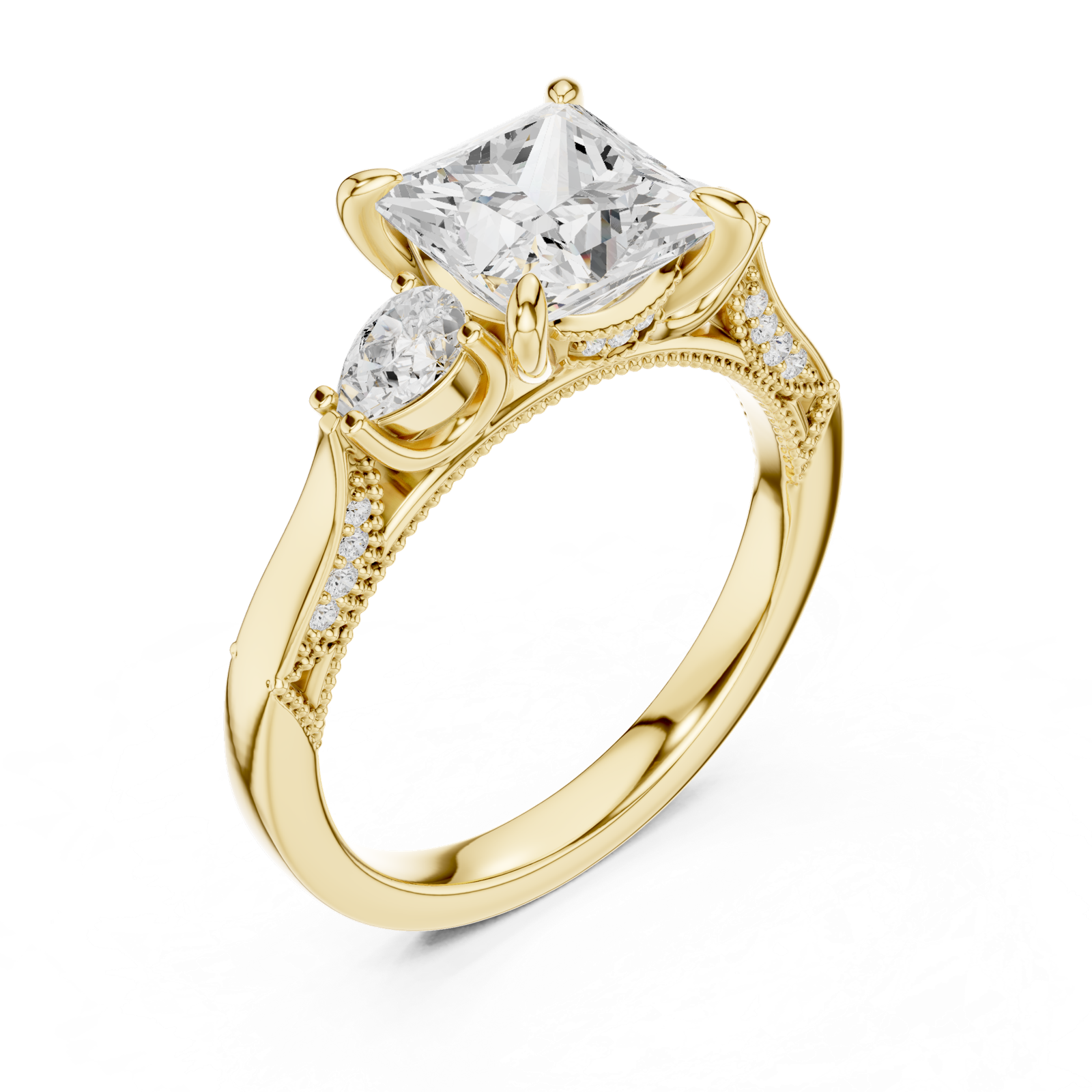 Gold Ring DDLR-1044, Yellow Gold, view 2