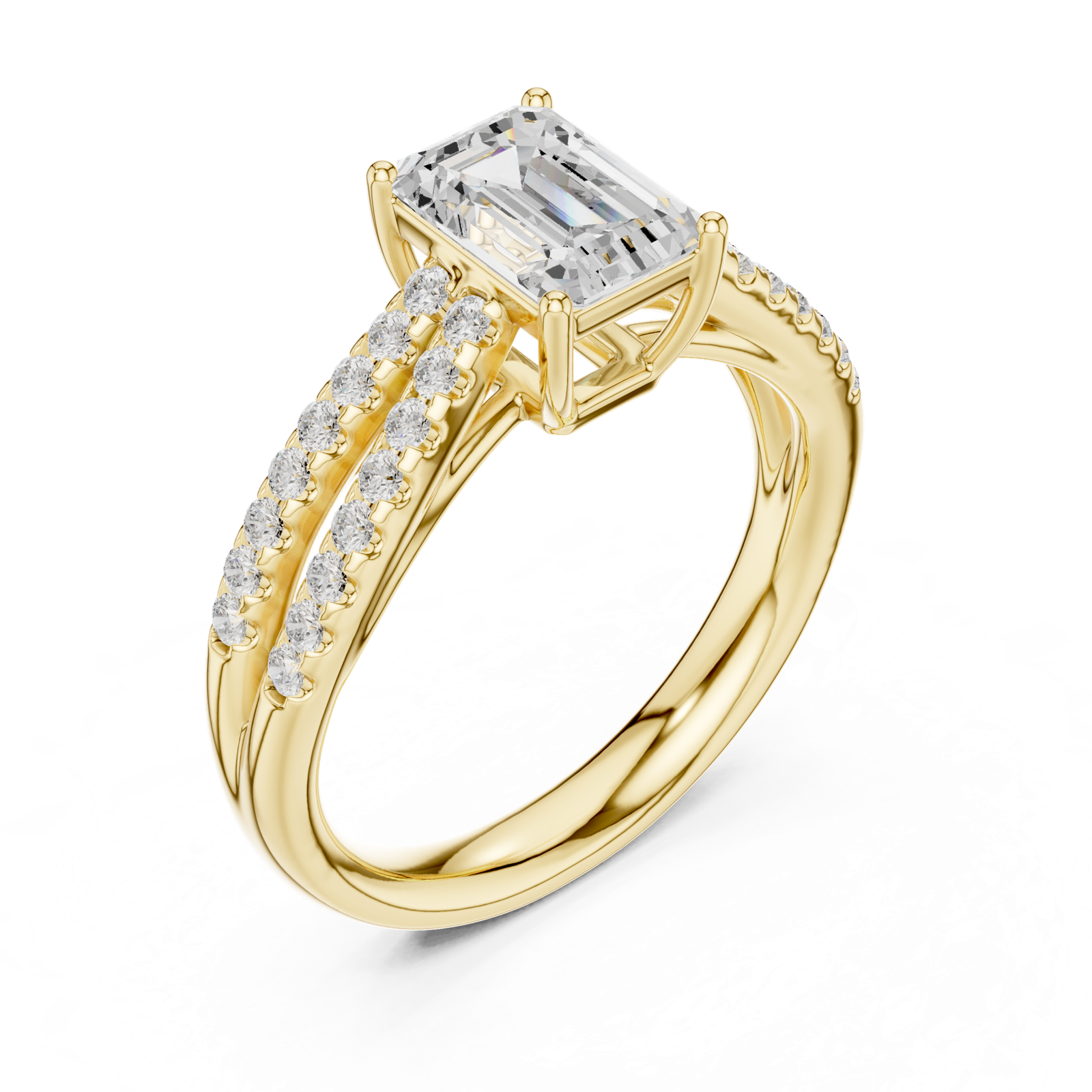 Gold Ring DDLR-712, Yellow Gold, view 2