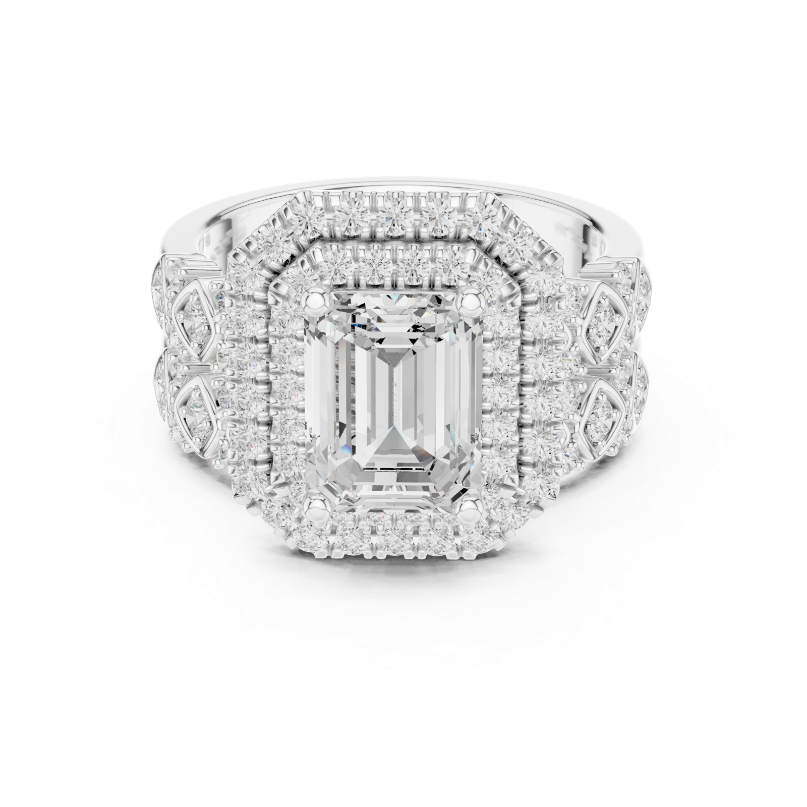 Gold Ring DDLR-292, White Gold, view 4