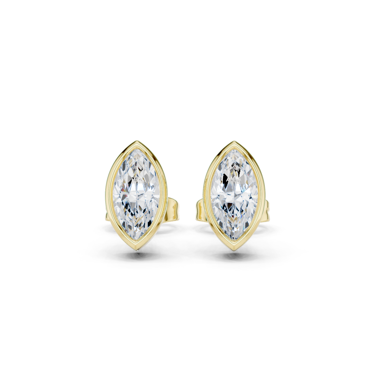 Gold Jewelry DDER-001, Marquise center stone, Yellow Gold