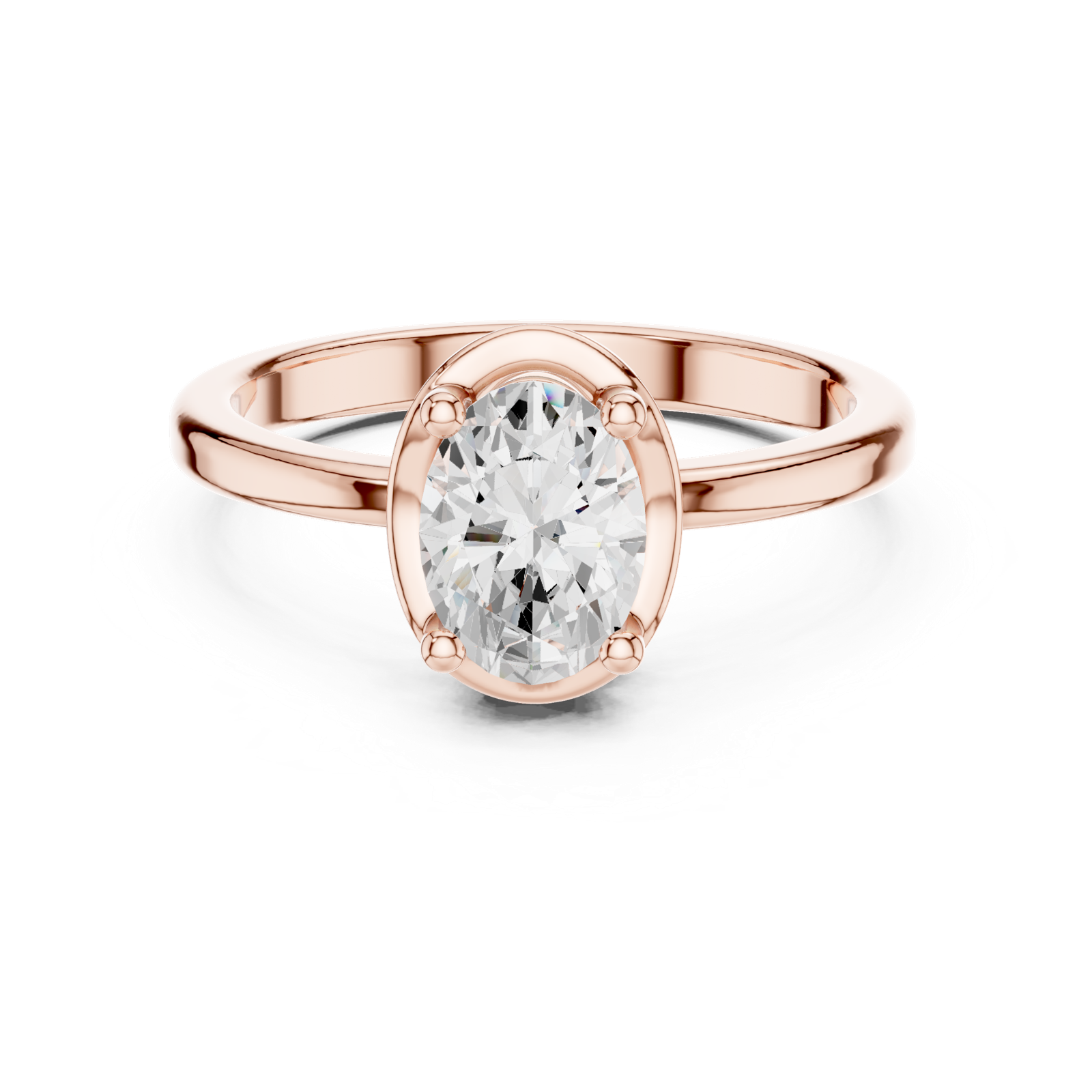 Gold Ring DDLR-504, Rose Gold, view 4