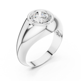 Gold Men's Ring GGR-0016, White Gold, view 2