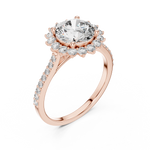 Gold Ring DDLR-062, Rose Gold, view 2