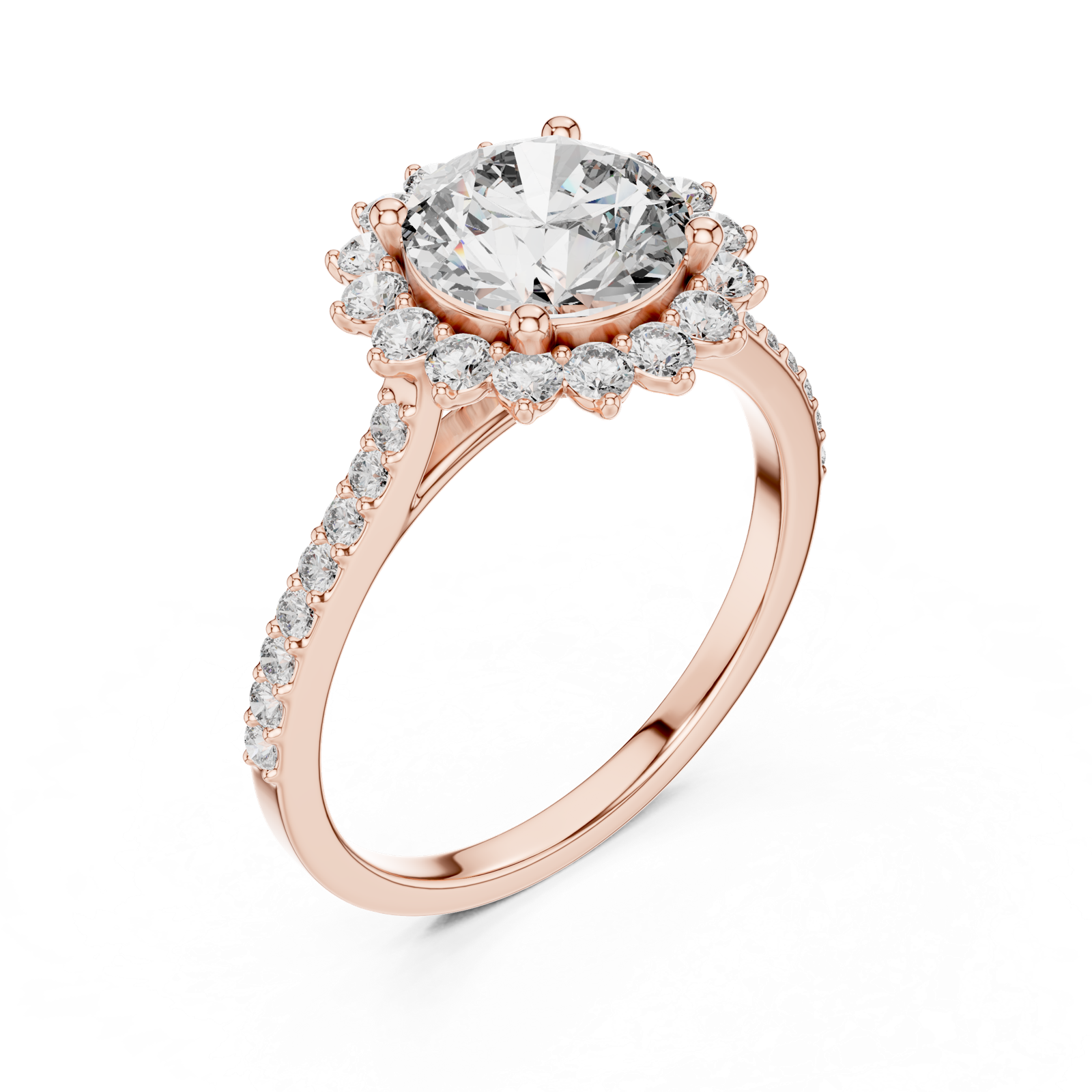 Gold Ring DDLR-062, Rose Gold, view 2
