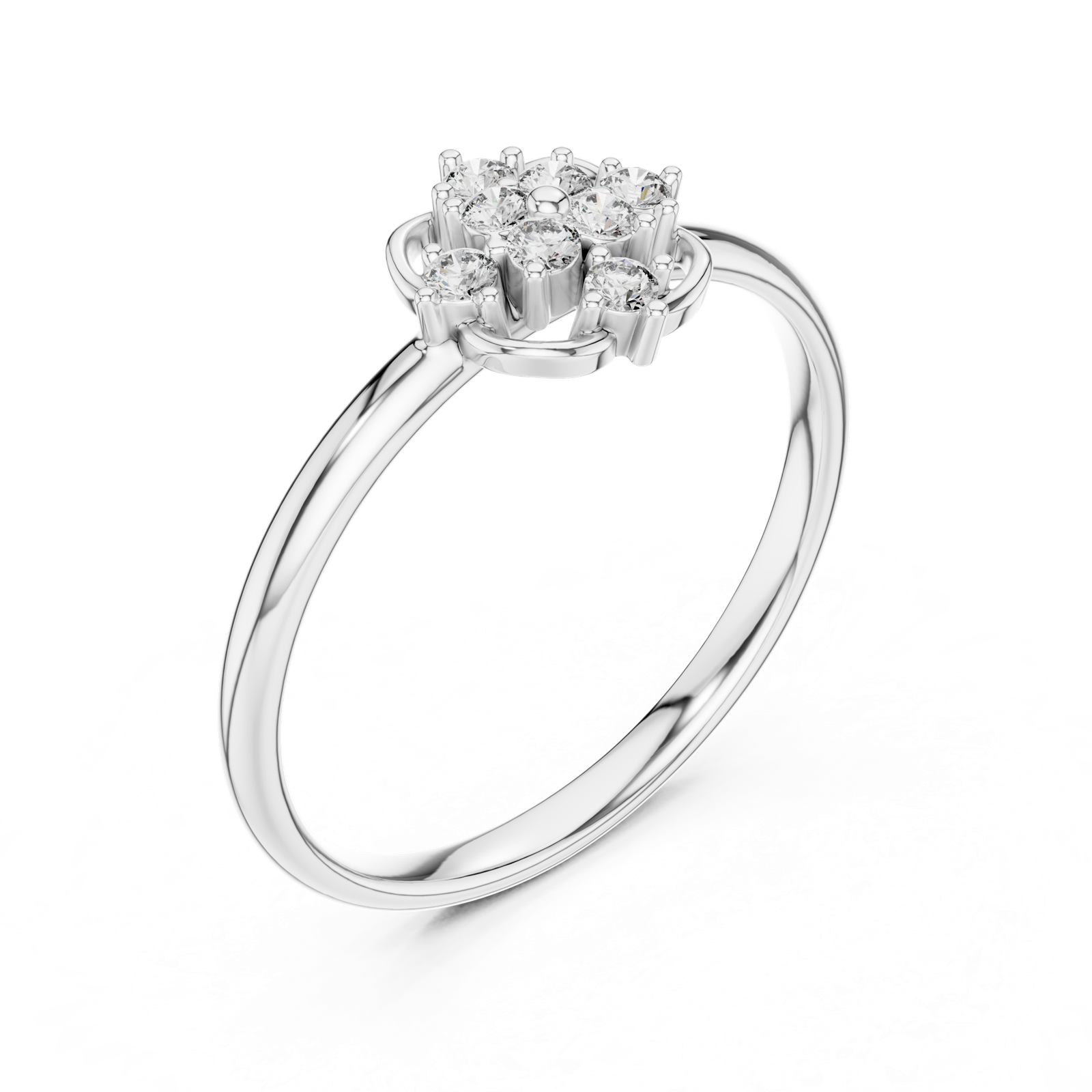 Gold Ring 1 (423), White Gold, view 2