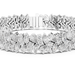 14K Solid Gold Lab Diamond Bracelet, White Gold, view 4