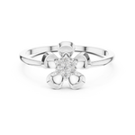 Gold Ring DR-6259, White Gold, view 4