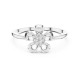 Gold Ring DR-6259, White Gold, view 4