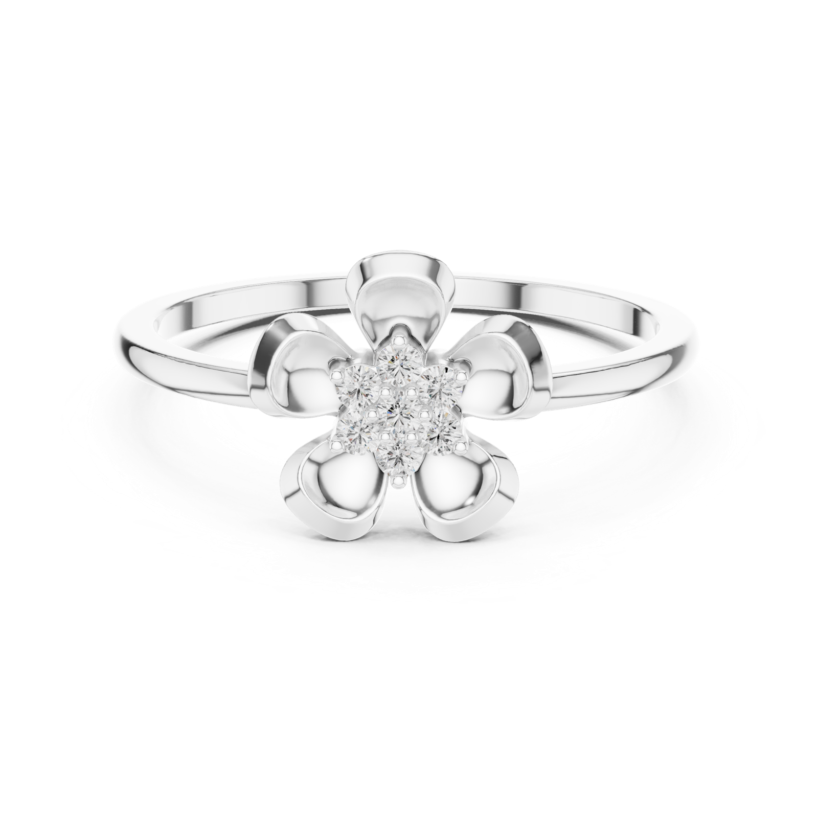 Gold Ring DR-6259, White Gold, view 4