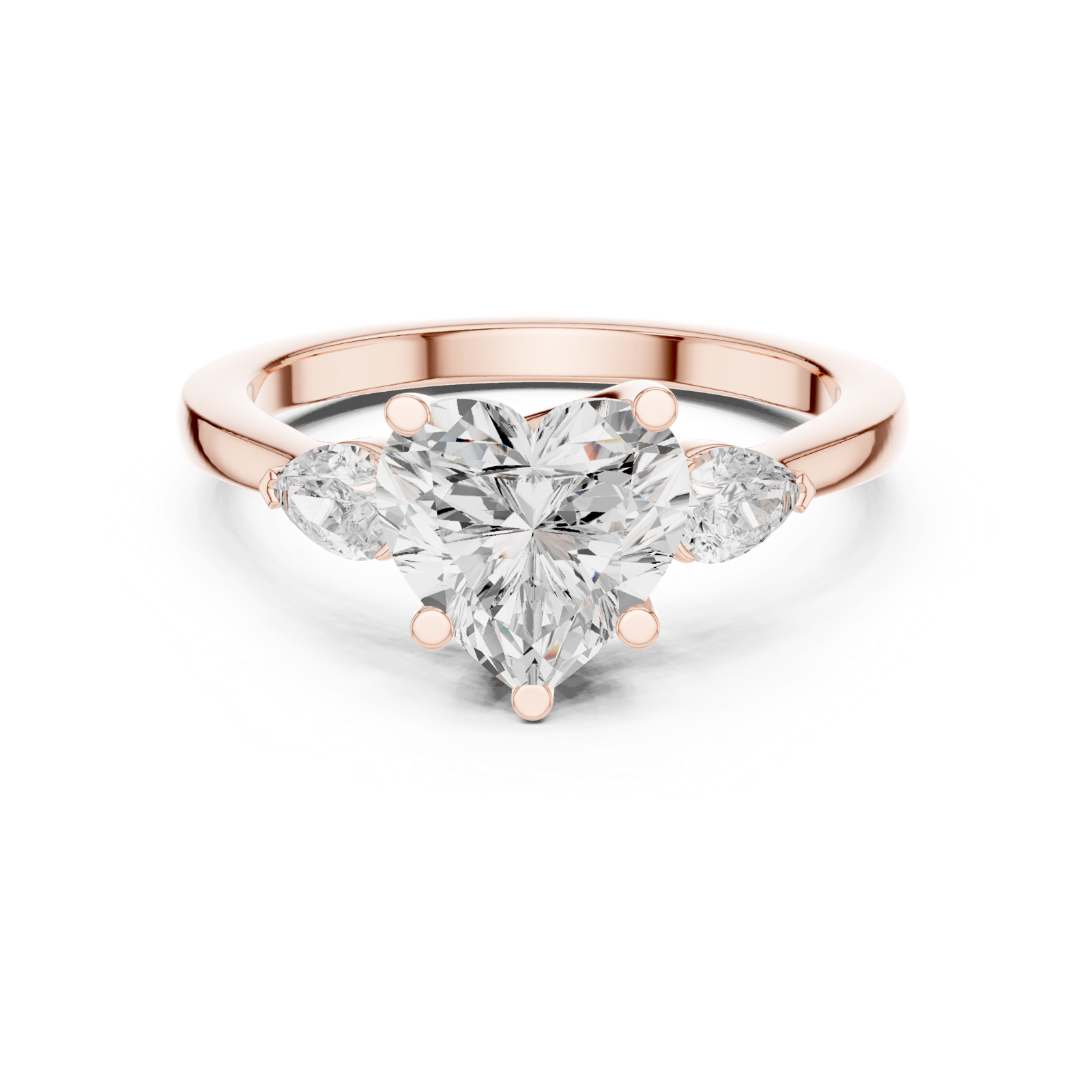 Gold Ring DDLR-270, Rose Gold, view 4