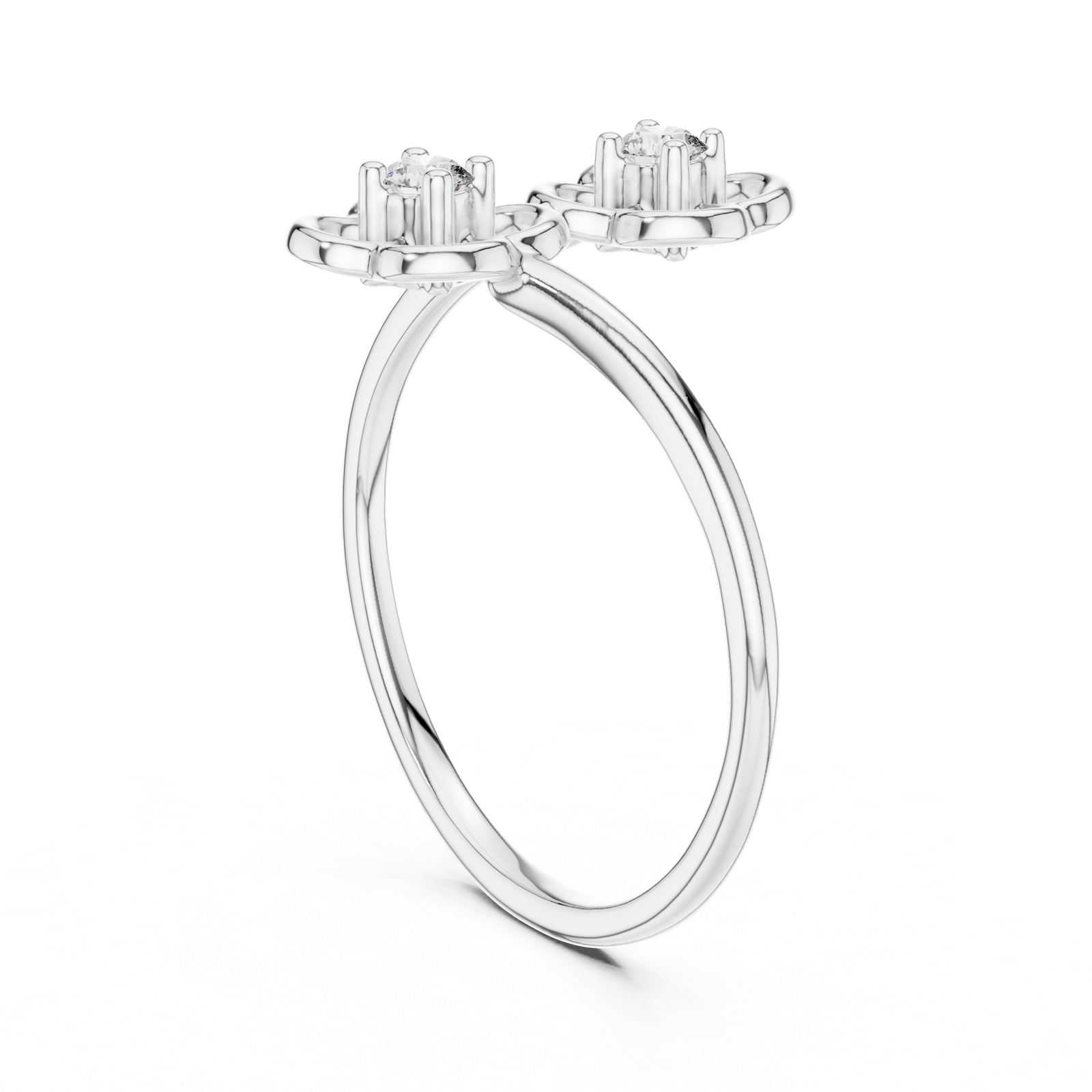 Gold Ring 12-10027@L, White Gold, view 1